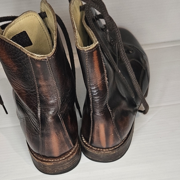 BED|STÜ Cobbler Series Men’s Two-Tone Brown Leather Lace-Up Boots – Handcrafted main image 16